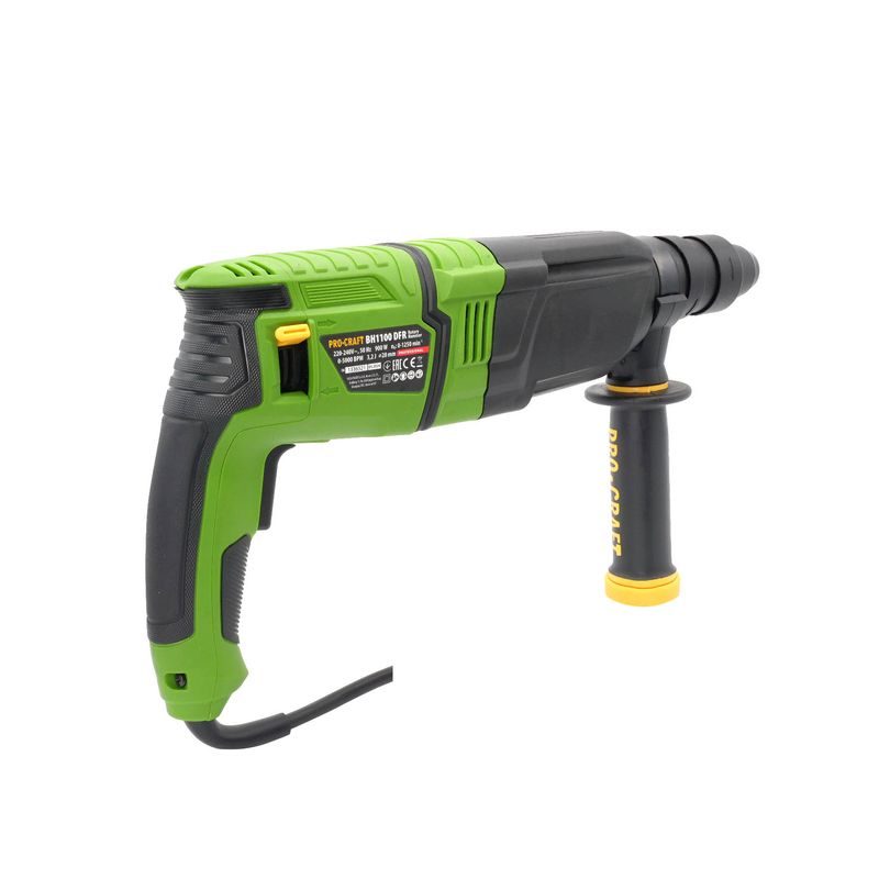 KOMBINOVANÉ VRTACÍ A SEKACÍ KLADIVO PROCRAFT BH1100 DFR | BH1100DFR PROCRAFT - KOMB. KLADIVA SDS + - ELEKTRICKÉ NÁŘADÍ