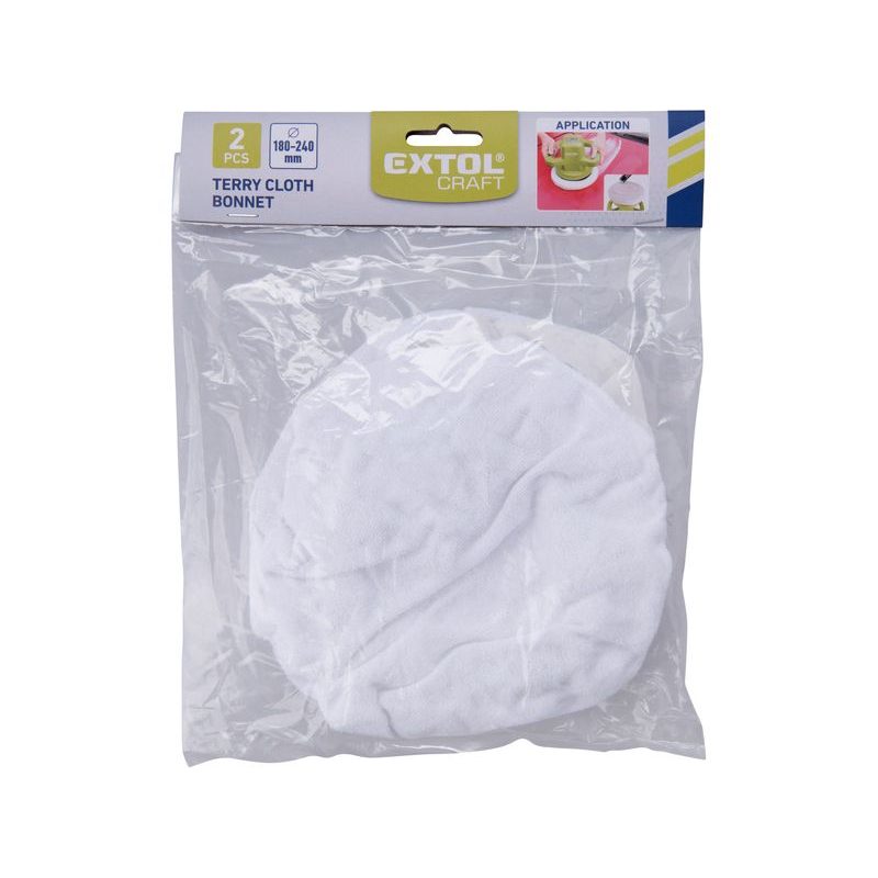 EXTOL CRAFT KOTOUČE APLIKAČNÍ, FROTÉ BAVLNA, 2KS, ⌀ 180-240MM, NÁVLEK, 10630 - PRO LEŠTIČKY - PŘÍSLUŠENSTVÍ
