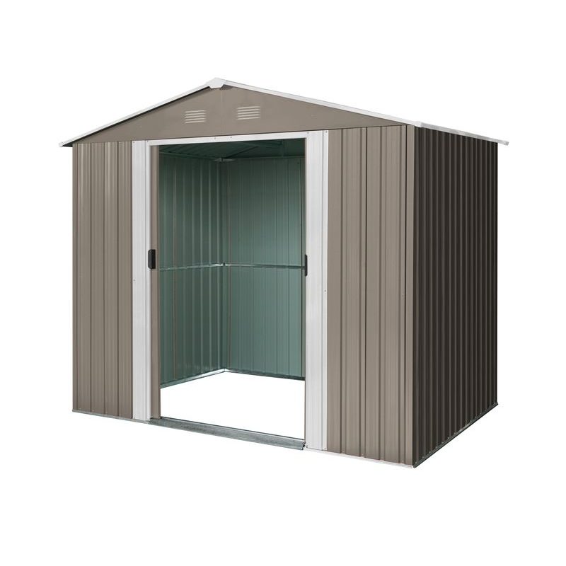 RIWALL PRO RMSA 6X8 BROWN ZAHRADNÍ DOMEK KOVOVÝ 2,4 X 1,7 M SE SEDLOVOU STŘECHOU HNĚDÝ - ZAHRADNÍ DOMKY - DŮM A DOMÁCNOST, ELEKTRO..