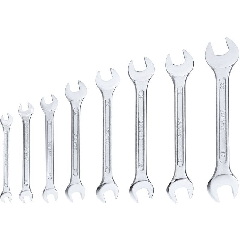 EXTOL PREMIUM KLÍČE PLOCHÉ, SADA 8KS, 6-22MM, CRV, 6119 - OBOUSTRANNÉ KLÍČE - RUČNÍ NÁŘADÍ