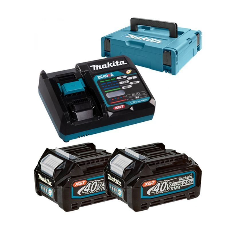 MAKITA 191V07-0 - SADA LI-ION XGT 40V 2XBL4020+DC40RA+MAKPAC - SADY AKUMULÁTORŮ S NABÍJEČKOU - MAKITA-SHOP