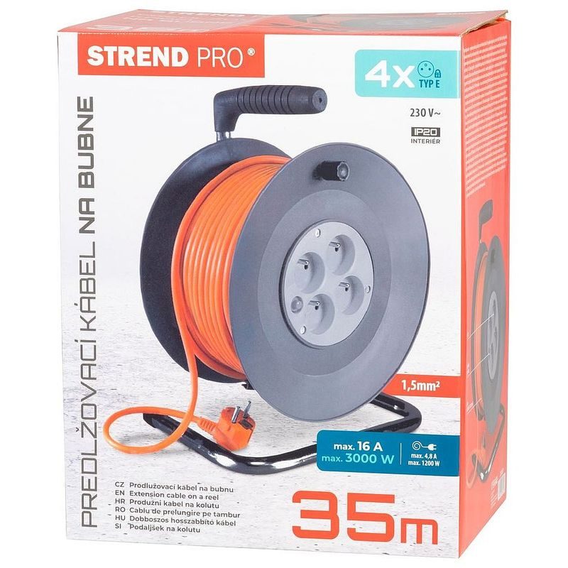 KABEL DG-4ZR-FB04 35M, PRODLUŽOVACÍ NA BUBNU (3X1,5 MM2) - PRODLUŽOVACÍ KABELY - PŘÍSLUŠENSTVÍ