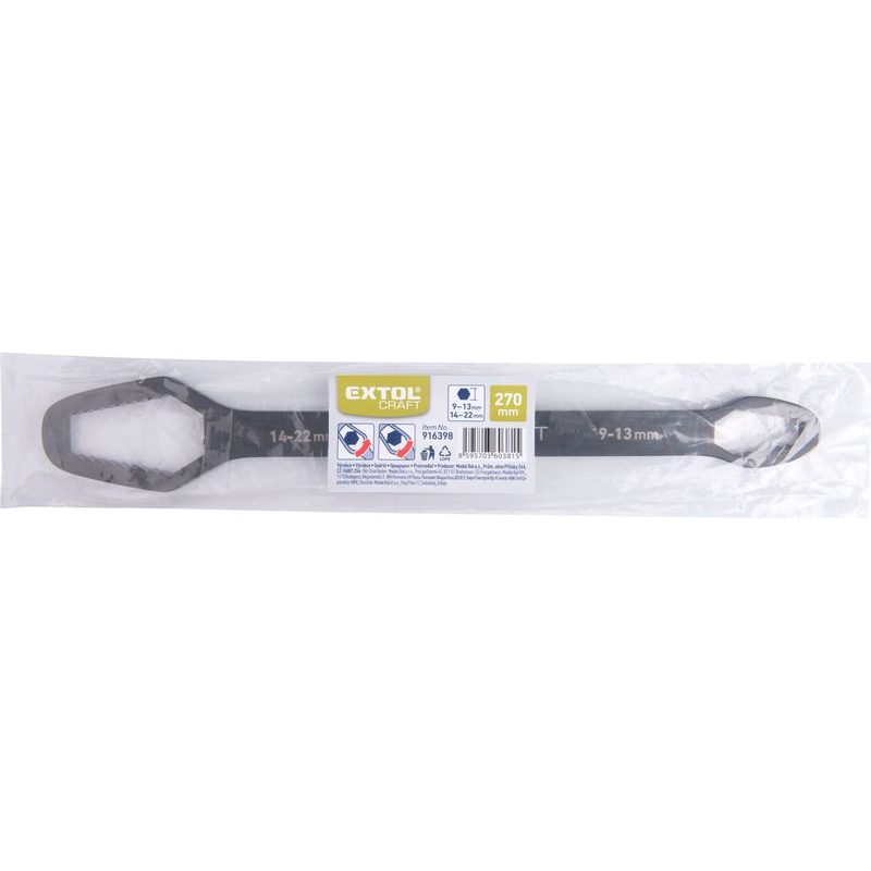 EXTOL CRAFT KLÍČ STUPŇOVITÝ, 9-13/14-22MM, 916398 - KLÍČE NASTAVITELNÉ - RUČNÍ NÁŘADÍ