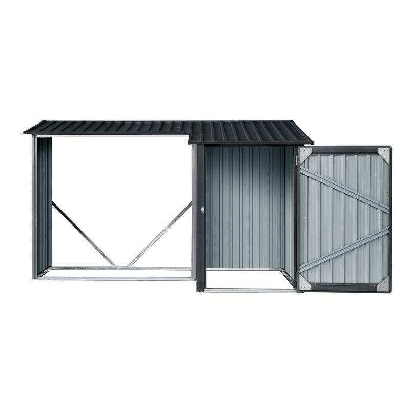 RIWALL PRO RMWS 3X9 ANTHRACITE PŘÍSTŘEŠEK NA DŘEVO S KŮLNOU 2,7 X 1,6 M S PULTOVOU STŘECHOU ANTRACIT - PŘÍSTŘEŠEK NA DŘEVO - DŮM A DOMÁCNOST, ELEKTRO..