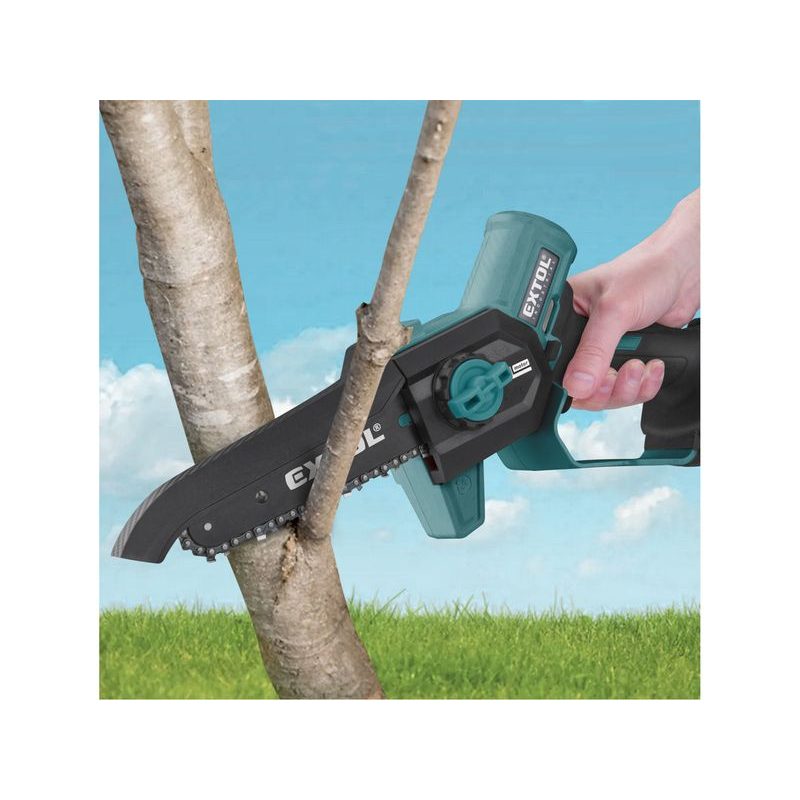 EXTOL INDUSTRIAL PILA ŘETĚZOVÁ AKU JEDNORUČNÍ SHARE20V, 13CM, BRUSHLESS, 2AH, 8791922 - PROŘEZÁVACÍ PILY - ZAHRADA