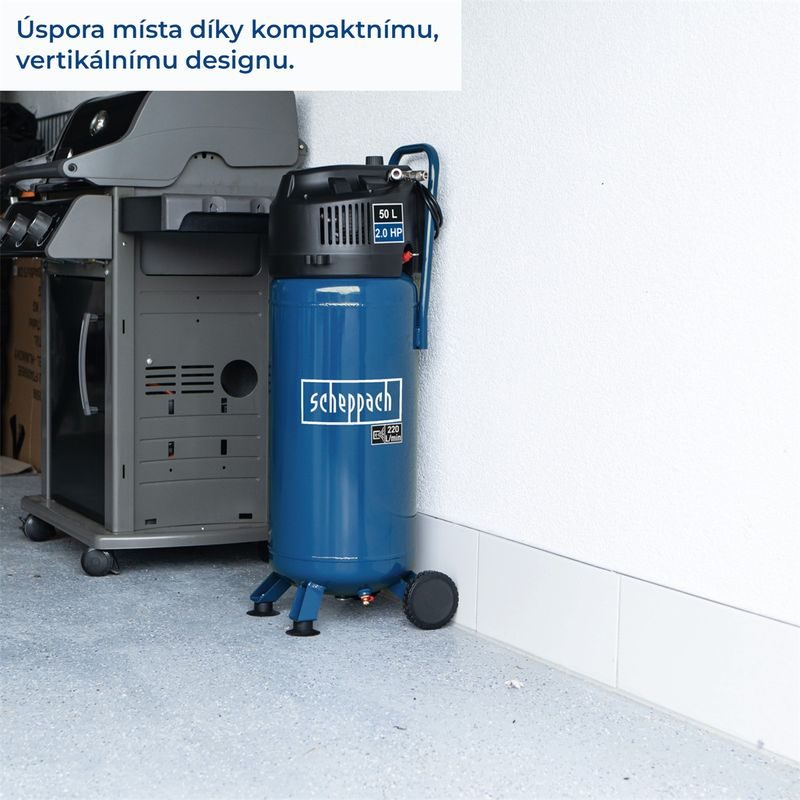 SCHEPPACH HC 51 V BEZOLEJOVÝ VERTIKÁLNÍ KOMPRESOR 50 L - BEZOLEJOVÉ KOMPRESORY - PNEU NÁŘADÍ
