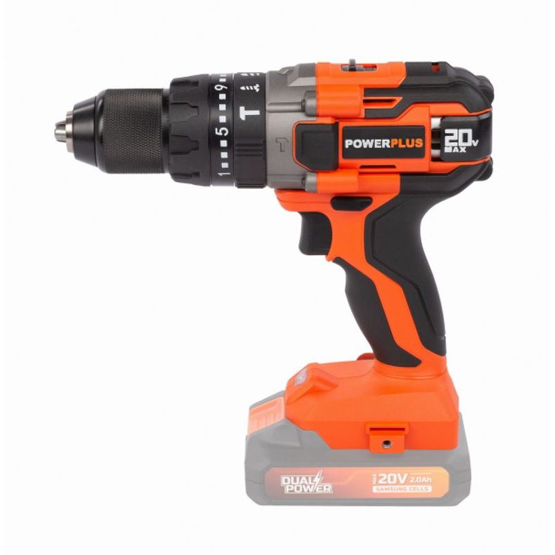 POWERPLUS POWDP15200 AKU ŠROUBOVÁK / VRTAČKA S PŘÍKLEPEM 20V (BEZ AKU) - PŘÍKLEPOVÝ ŠROUBOVÁK BEZ AKU - AKU NÁŘADÍ