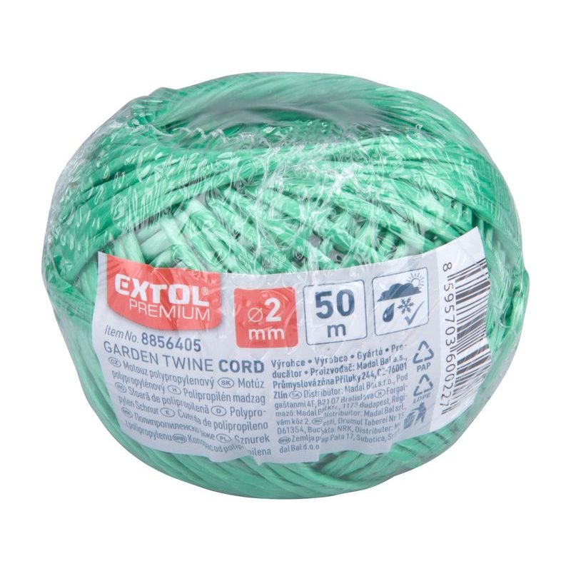 EXTOL PREMIUM PROVÁZEK MOTOUZ POLYPROPYLENOVÝ, ⌀2MM X 50M, 8856405 - PROVÁZKY - STAVEBNÍ TECHNIKA