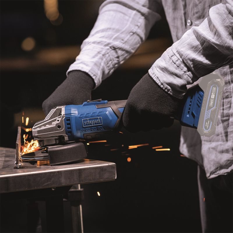 SCHEPPACH C-AG125-X 20 V IXES AKU ÚHLOVÁ BRUSKA (BEZ BATERIE A NABÍJEČKY) - AKU UHLOVÉ BRUSKY - AKU NÁŘADÍ