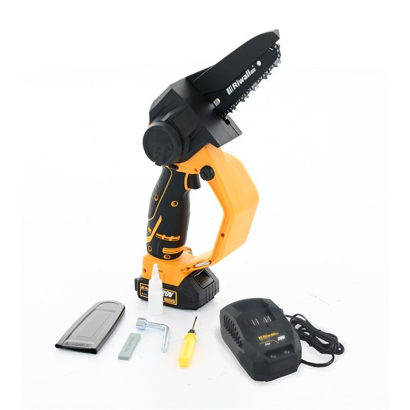 RIWALL PRO RAHS 1820I SET AKU RUČNÍ ŘETĚZOVÁ PILA 20 V S BEZUHLÍKOVÝM MOTOREM + 2AH BATERIE + NABÍJEČKA - PROŘEZÁVACÍ PILY - ZAHRADA
