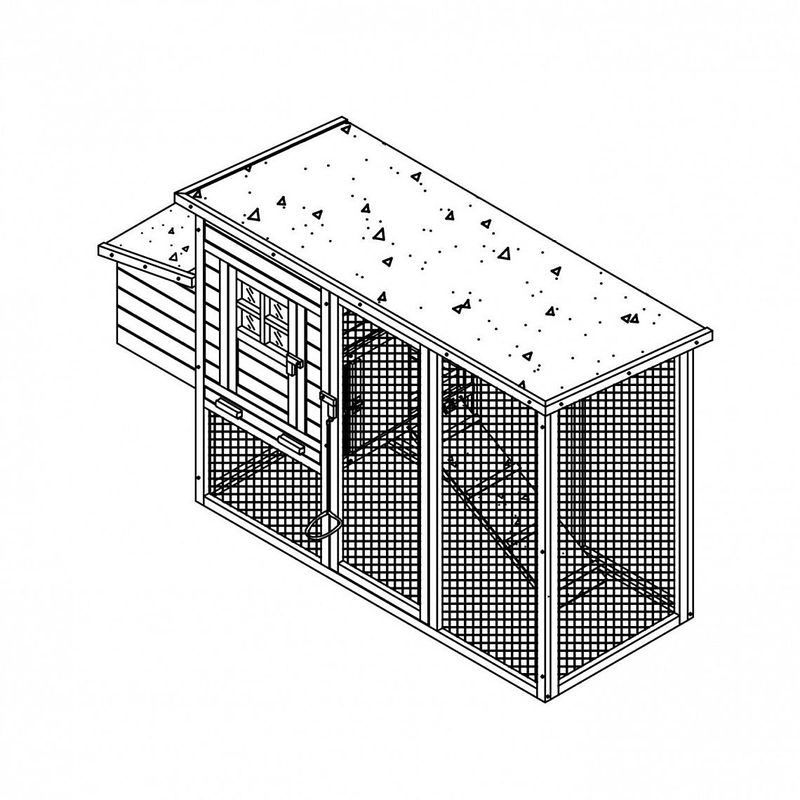KURNÍK PRO SLEPICE MALÝ - 170X63X100CM - PRO CHOVATELE - KRMIVA