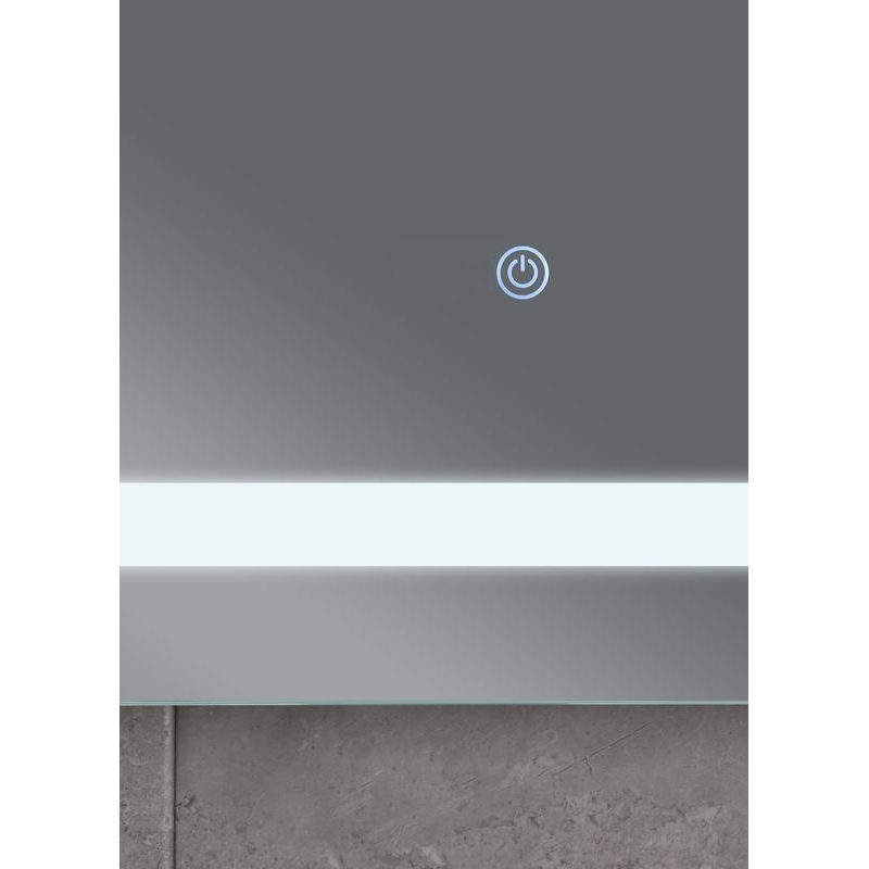 KOUPELNOVÉ ZRCADLO S LED OSVĚTLENÍM, PROTIZAMLŽOVACÍ FUNKCÍ A REGULACÍ JASU, MR09-80×60-REVERSE TWEE | MR09-80×60-REVERSE TWEE PROCRAFT - ZRCADLA - SANITA