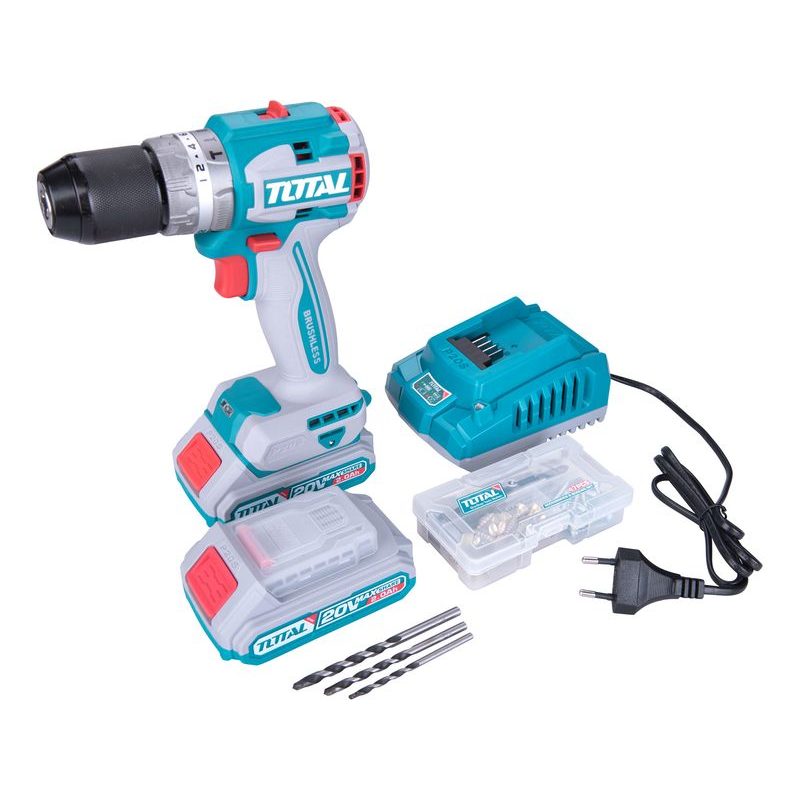 TOTAL VRTACÍ ŠROUBOVÁK AKU S PŘÍKLEPEM, BRUSHLESS, 20V LI-ION (2X), INDUSTRIAL, TIDLI20602E - PŘÍKLEPOVÝ ŠROUBOVÁK 18V - 20V - AKU NÁŘADÍ