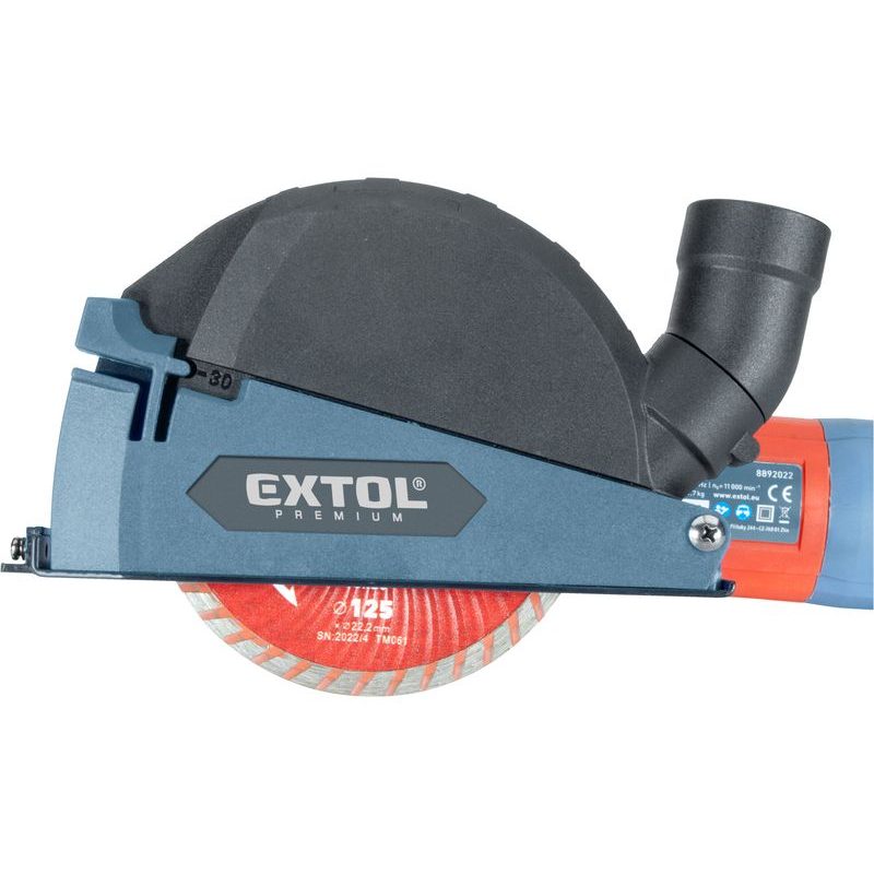 EXTOL PREMIUM KRYT/ADAPTÉR ODSÁVACÍ PRO ŘEZÁNÍ ÚHLOVOU BRUSKOU, O115/125MM, 8807026 - STOJANY PRO ÚHLOVÉ BRUSKY - PŘÍSLUŠENSTVÍ