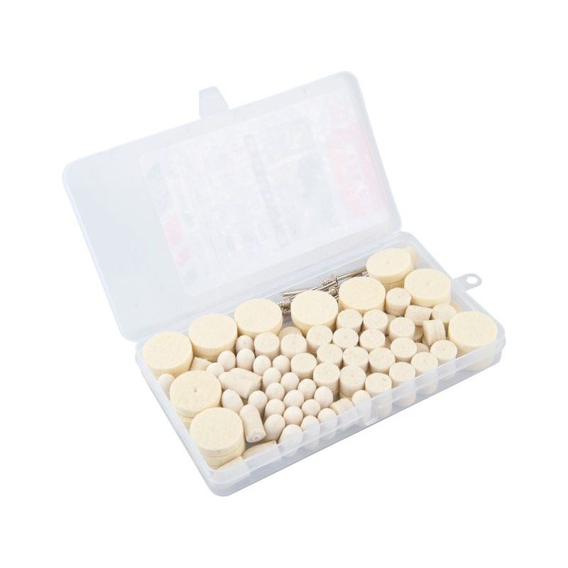 EXTOL CRAFT 903760 KOTOUČE PLSTĚNÉ LEŠTÍCÍ, SADA 120KS, 903760 - K PŘÍMÝM BRUSKÁM - PŘÍSLUŠENSTVÍ