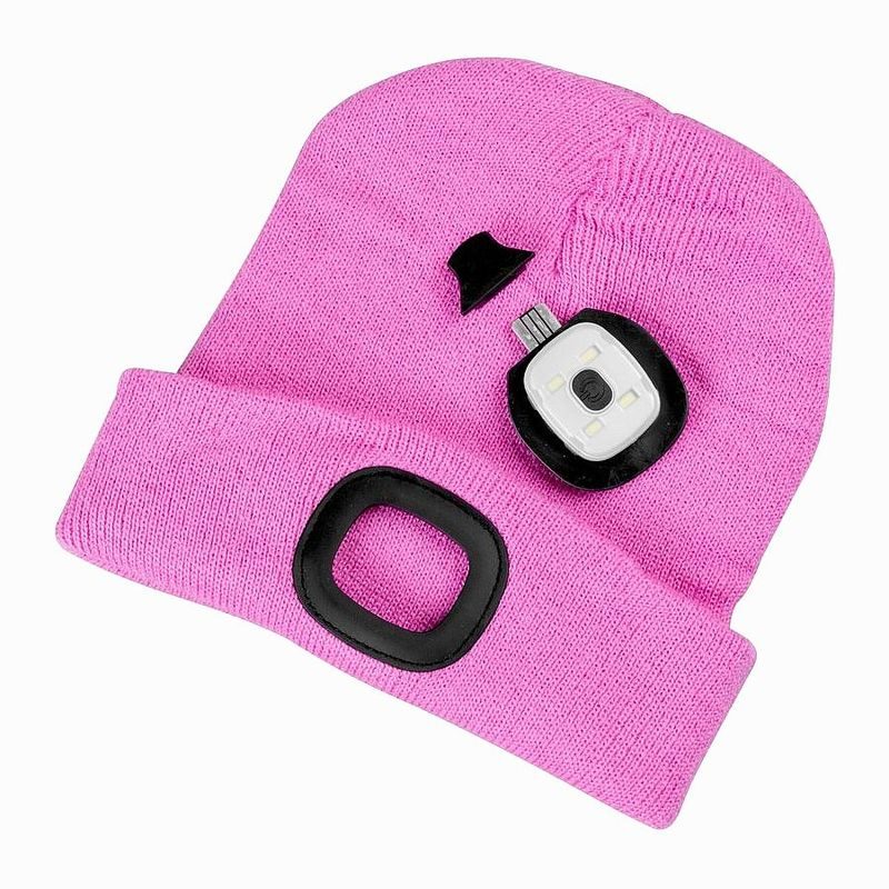 ČEPICE LED DĚTSKÁ, 4X SMD LED, USB NABÍJENÍ, RŮŽOVÁ, M - ČEPICE, KŠILTOVKY, PONOŽKY A JINÉ - PŘÍSLUŠENSTVÍ