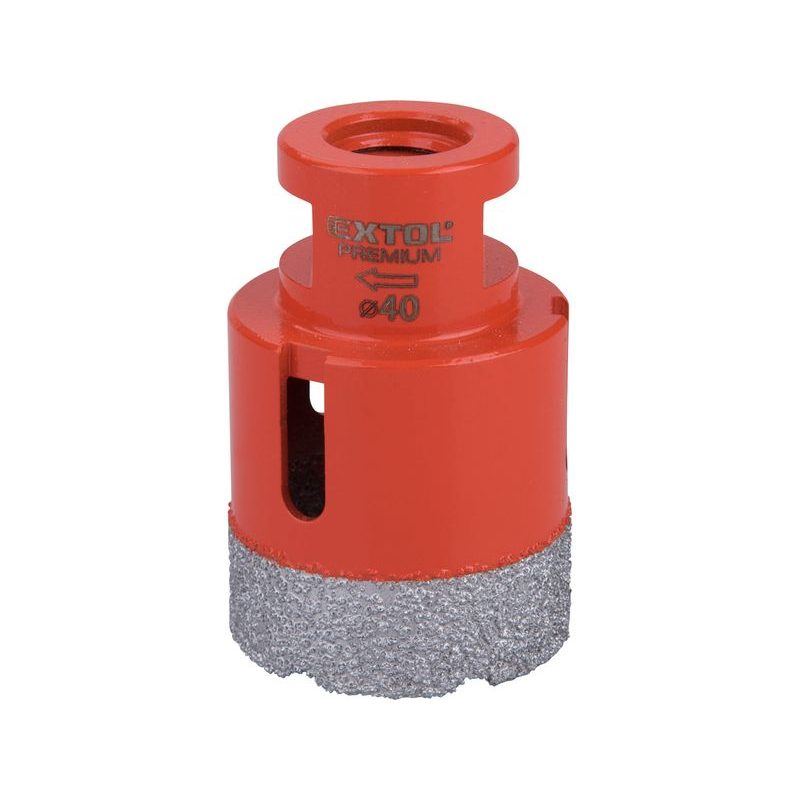 EXTOL PREMIUM KORUNKA VYKRUŽOVACÍ DIAMANTOVÁ, O 40MM, ZÁVIT M14, 8801870 - KORUNKY DIAMANTOVÉ ZÁVIT M14, NA SKLO A KERAMIKU - PŘÍSLUŠENSTVÍ