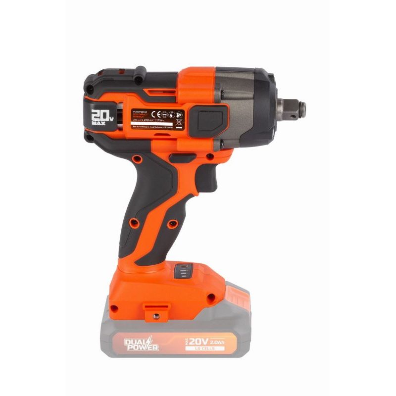 POWERPLUS POWDP20150 AKU RÁZOVÝ UTAHOVÁK 1/2" 20V 220NM (BEZ AKU) - RÁZOVÝ UTAHOVÁK 20 - 60 V - AKU NÁŘADÍ