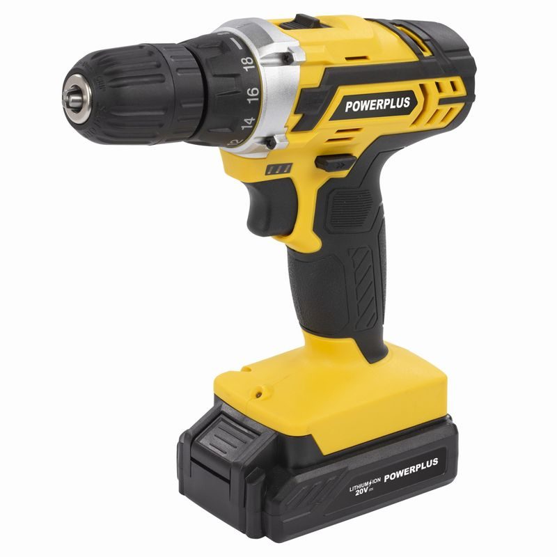 POWERPLUS POWX00422 AKU ŠROUBOVÁK / VRTAČKA 20V LI-ION 2BAT - AKU ŠROUBOVÁK 18V - 20V - AKU NÁŘADÍ