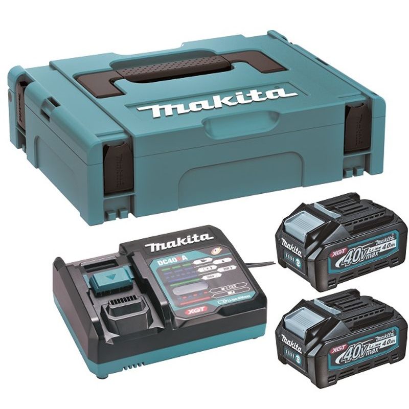 MAKITA 191J97-1 - SADA LI-ION XGT 40V 2XBL4040+DC40RA+MAKPAC - BATERIE, AKUMULÁTORY - NÁHRADNÍ DÍLY