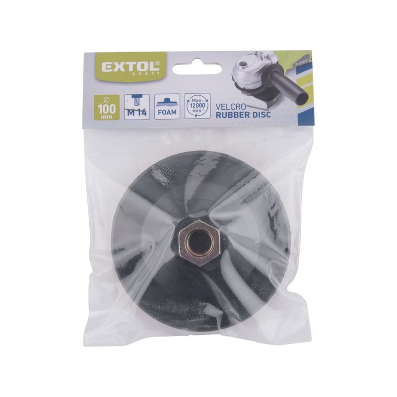 EXTOL CRAFT NOSIČ BRUSNÝCH VÝSEKŮ - M14, SUCHÝ ZIP, O100MM, 108523 - BRUSNÉ TALÍŘE (NOSIČ BRUSNÝCH VÝSEKŮ) - PŘÍSLUŠENSTVÍ