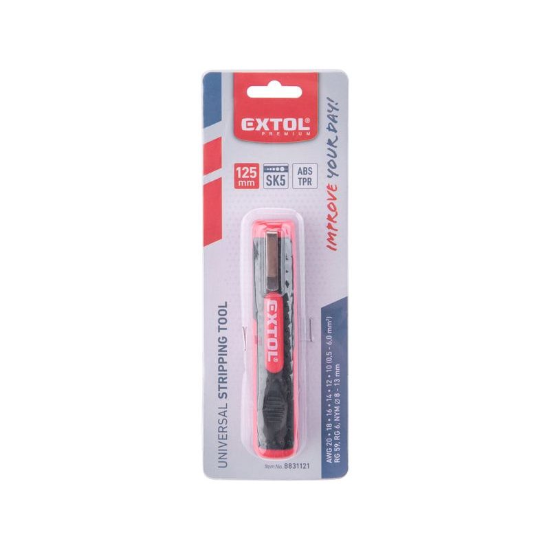 EXTOL PREMIUM ODIZOLOVAČ KABELŮ, 125MM/0,5-6MM2, 8831121 - ELEKTRIKÁŘSKÉ NOŽE - RUČNÍ NÁŘADÍ