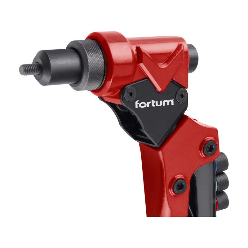 FORTUM KLEŠTĚ NÝTOVACÍ S OTOČNOU HLAVOU COMBO, PRO NÝT. MATICE M3-M6 A TRHACÍ NÝTY 2,4-4,8MM, 4770628 - NÝTOVACÍ KLEŠTĚ - RUČNÍ NÁŘADÍ