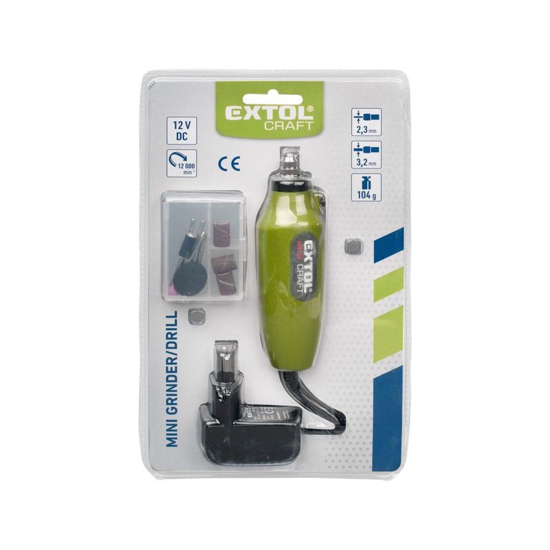 EXTOL CRAFT MINI VRTAČKA/BRUSKA S TRANSFORMÁTOREM, 404120 - PŘÍMÁ BRUSKA - ELEKTRICKÉ NÁŘADÍ