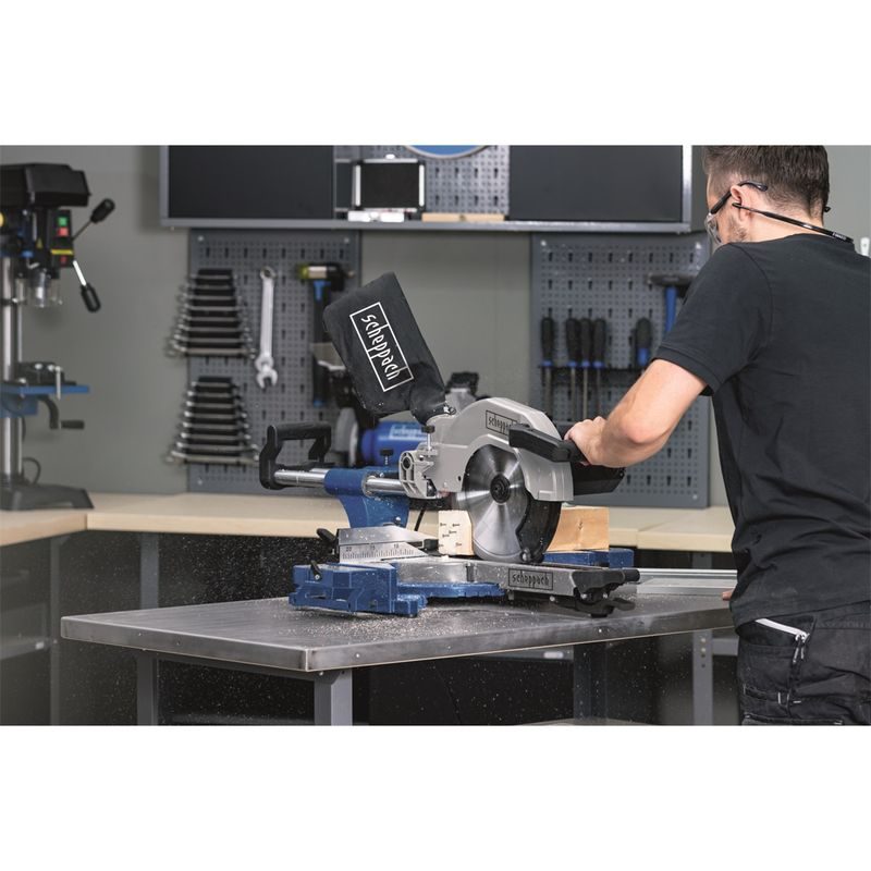 SCHEPPACH HM 110 MP DVOURYCHLOSTNÍ MULTIFUNKČNÍ POKOSOVÁ PILA S POTAHEM A LASEREM - POKOSOVÉ PILY - ELEKTRICKÉ NÁŘADÍ