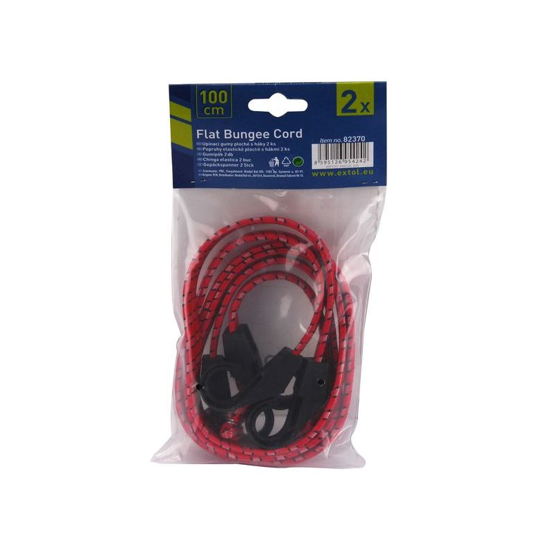 EXTOL CRAFT GUMY UPÍNACÍ PLOCHÉ, BALENÍ 2KS, 100CM, 82370 - UPÍNACÍ PÁSY (KURTNY) A GUMY - DÍLNA A GARÁŽ