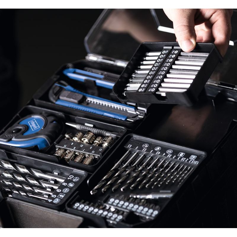 SCHEPPACH C-DTB74/1-X 20 V IXES SET AKU VRTACÍHO ŠROUBOVÁKU A 74 KS PŘÍSLUŠENSTVÍ - AKU ŠROUBOVÁK 18V - 20V - AKU NÁŘADÍ