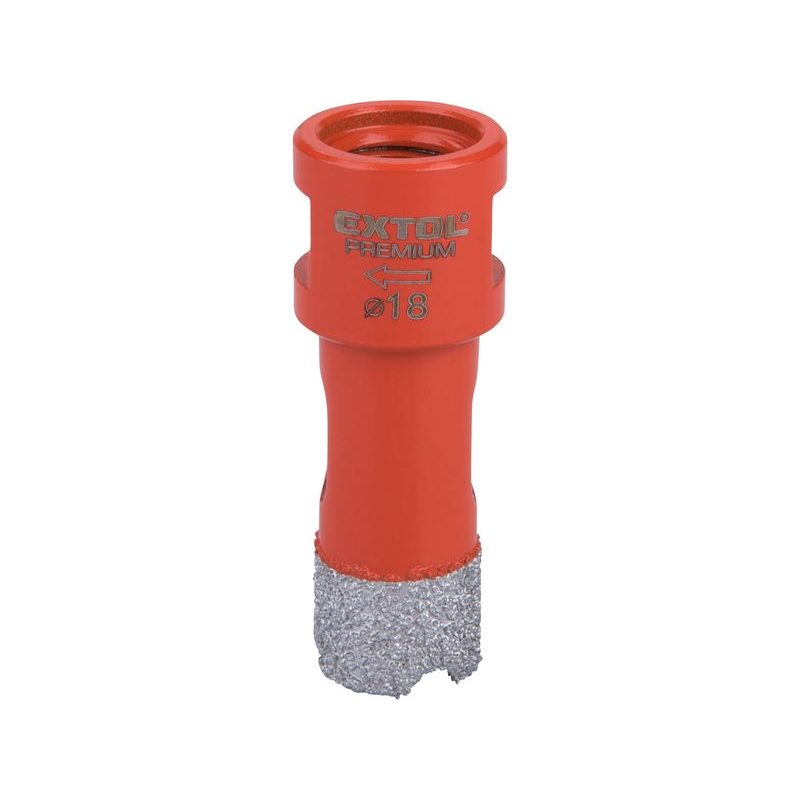 EXTOL PREMIUM KORUNKA VYKRUŽOVACÍ DIAMANTOVÁ, O 18MM, ZÁVIT M14, 8801865 - KORUNKY DIAMANTOVÉ ZÁVIT M14, NA SKLO A KERAMIKU - PŘÍSLUŠENSTVÍ