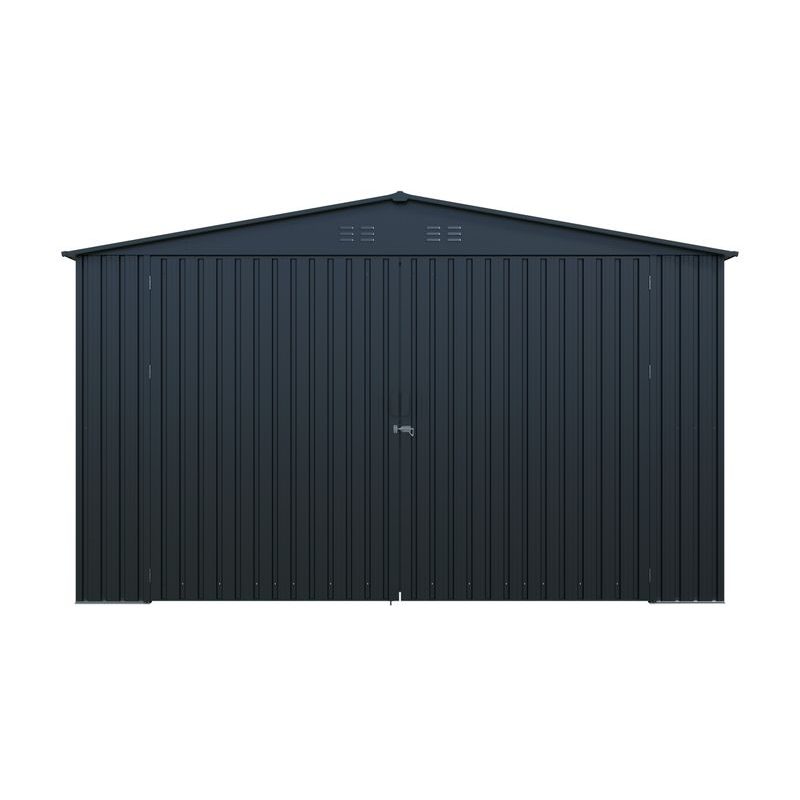 RIWALL PRO RMCG 20X13 ANTHRACITE KOVOVÁ GARÁŽ 3,8 X 6 M SE SEDLOVOU STŘECHOU ANTRACIT - PŘÍSTŘEŠKY VCHODOVÉ, PRO AUTA - DŮM A DOMÁCNOST, ELEKTRO..