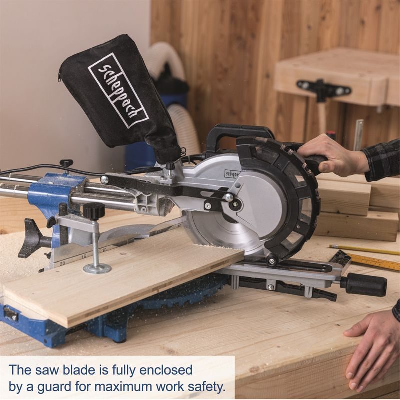 SCHEPPACH HM 216 POKOSOVÁ PILA S POTAHEM A LASEREM + 2. KOTOUČ - POKOSOVÉ PILY - ELEKTRICKÉ NÁŘADÍ