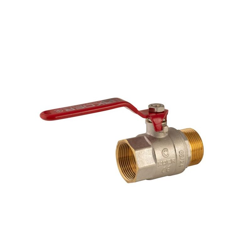 KULOVÝ KOHOUT PÁKOVÝ ČERVENÝ, KR.215 1¼"FM | KR.215 1¼"FM PROCRAFT - PŘÍSLUŠENSTVÍ (KOHOUTY, ŠROUBENÍ,...) - SANITA