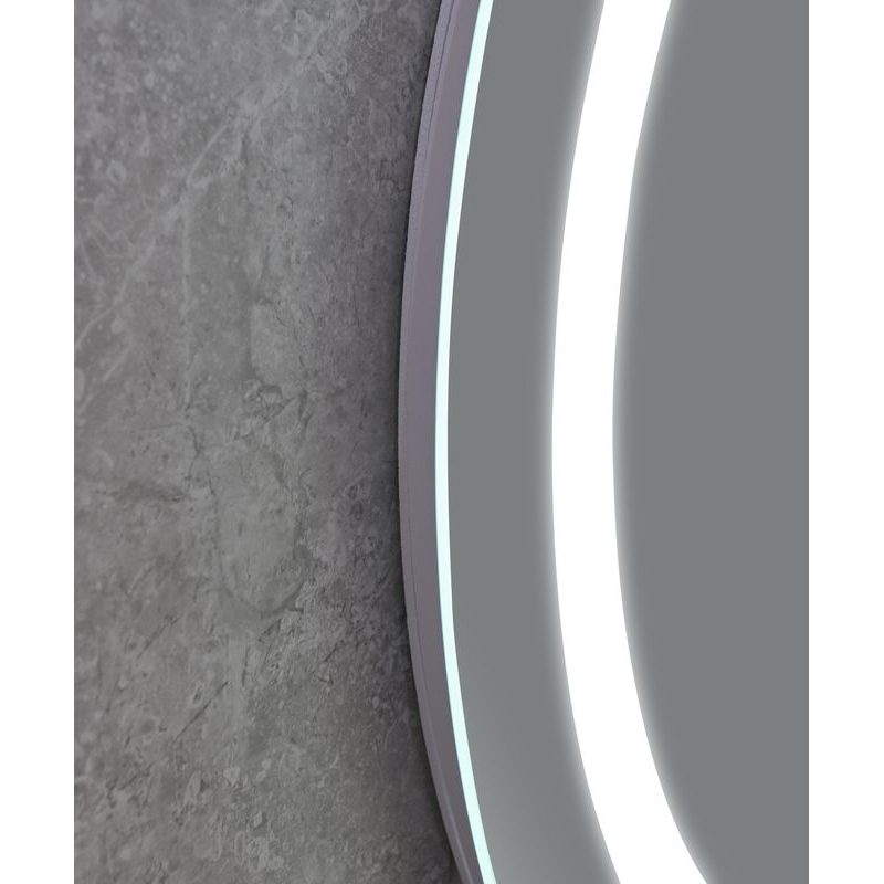 KOUPELNOVÉ ZRCADLO S LED OSVĚTLENÍM, PROTIZAMLŽOVACÍ FUNKCÍ, REGULACÍ JASU A HODINKAMI, MC02-80 PLAI | MC02-80 PLAIN PROCRAFT - ZRCADLA - SANITA