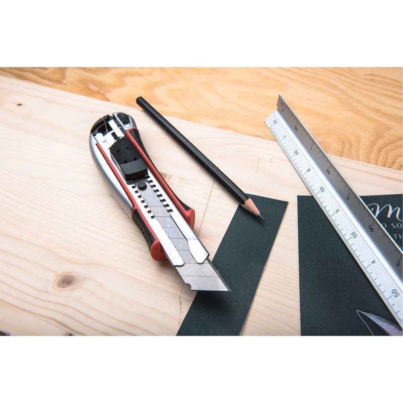 EXTOL PREMIUM NŮŽ ULAMOVACÍ KOVOVÝ S VÝZTUHOU, 25MM AUTO-LOCK, 8855025 - ULAMOVACÍ NOŽE - RUČNÍ NÁŘADÍ