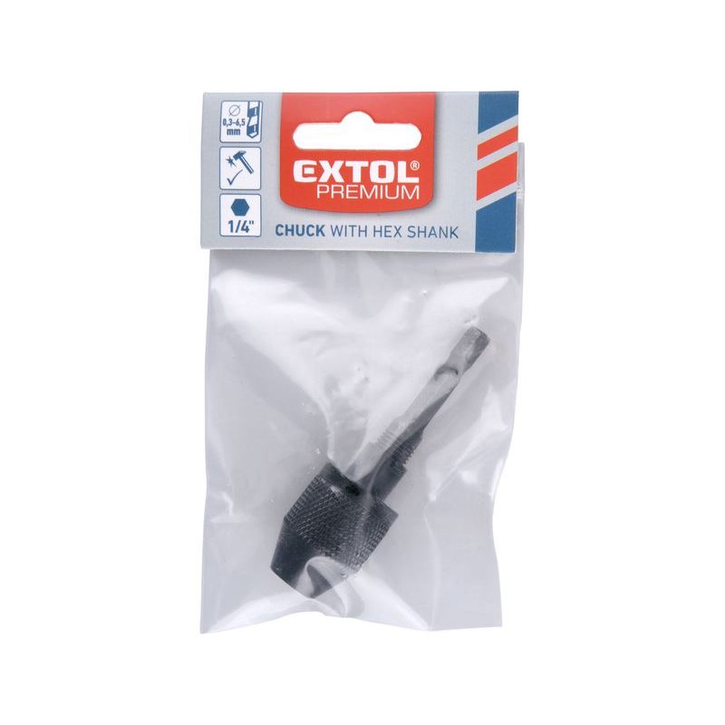 EXTOL PREMIUM HLAVA RYCHLOUPÍNACÍ S REDUKCÍ 1/4" HEX, 0,3-6,5MM, 8898003 - RYCHLOUPÍNACÍ SKLÍČIDLA - PŘÍSLUŠENSTVÍ