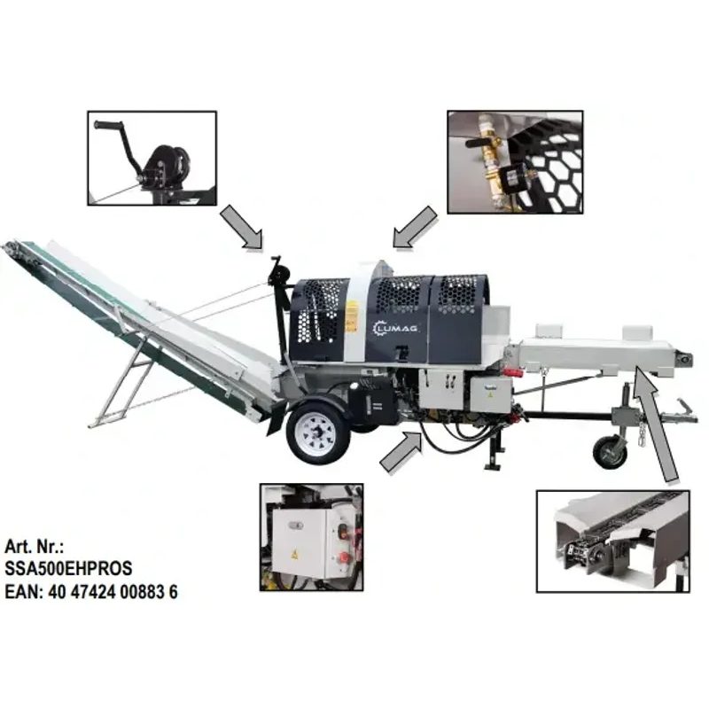 KOMBINOVANÝ ŠTÍPACÍ AUTOMAT LUMAG SSA 500EHPRO-SZ - ŠTÍPACÍ POLOAUTOMATY - ZAHRADA