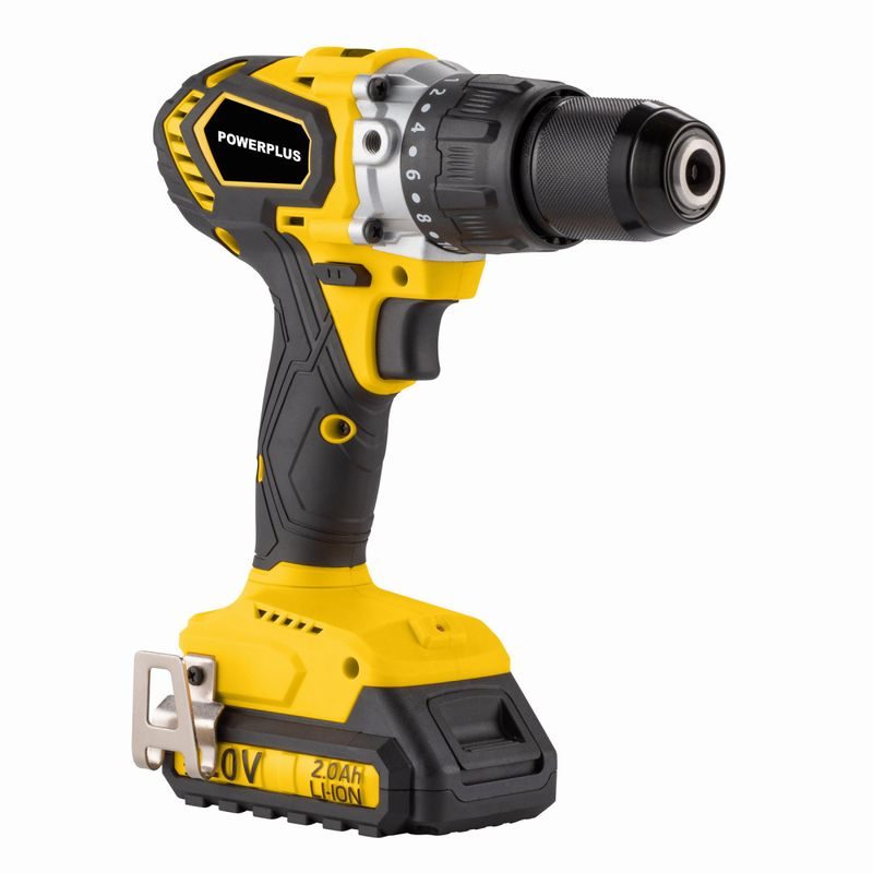 POWERPLUS POWX00530 AKU ŠROUBOVÁK / VRTAČKA S PŘÍKLEPEM BEZUHLÍKOVÁ 20V 120NM 2BAT - PŘÍKLEPOVÝ ŠROUBOVÁK 18V - 20V - AKU NÁŘADÍ