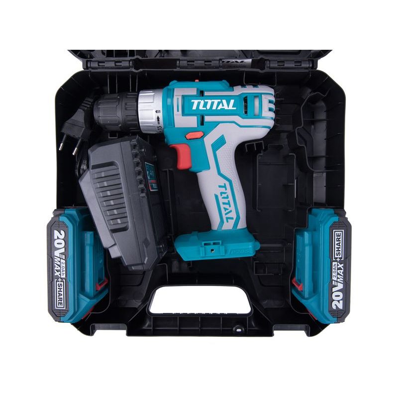 TOTAL VRTACÍ ŠROUBOVÁK AKU, 20V LI-ION (2X), 2000MAH, TDLI200215 - AKU ŠROUBOVÁK 18V - 20V - AKU NÁŘADÍ