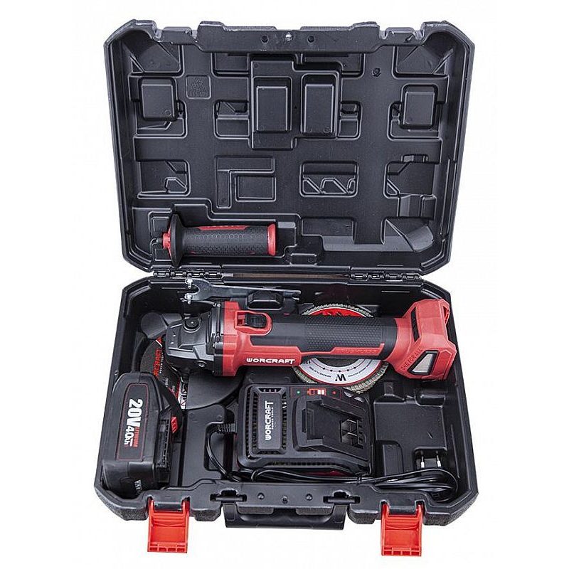 AKU ÚHLOVÁ BRUSKA WORCRAFT CAG-S20LIBH, 20V, 125MM - AKU UHLOVÉ BRUSKY - AKU NÁŘADÍ