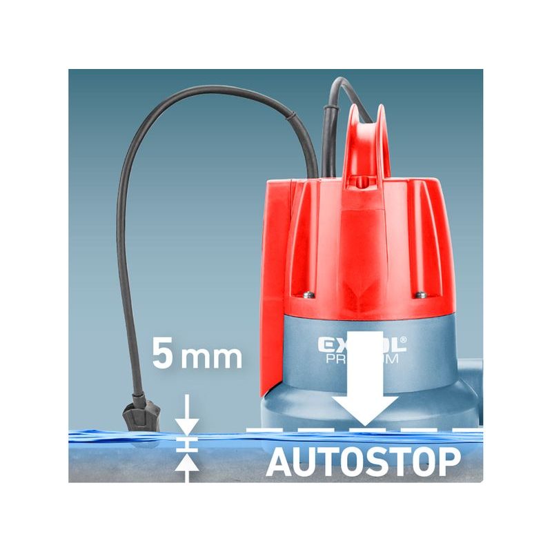 EXTOL PREMIUM ČERPADLO PONORNÉ, PRO ČERPÁNÍ DO SUCHA, 400W, 8895014 - PONORNÁ ČERPADLA - ZAHRADA
