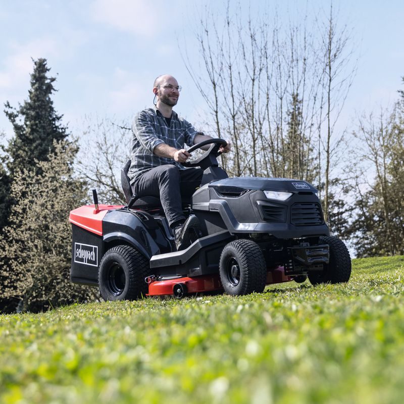 SCHEPPACH TMR 452-98C-RD TRAVNÍ TRAKTOR 98 CM SE ZADNÍM VÝHOZEM A CVT PŘEVODOVKOU - ZAHRADNÍ TRAKTORY - ZAHRADA
