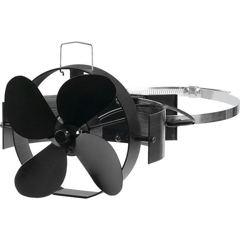 VENTILÁTOR KE KRBU MAGNETICKÝ(NAKLÁPĚCÍ), 4-LOPATKOVÝ, ÚCHYT NA KOUŘOVOD - KAMNA, KRBY, KRBOVÁ KAMNA - DŮM A DOMÁCNOST, ELEKTRO..