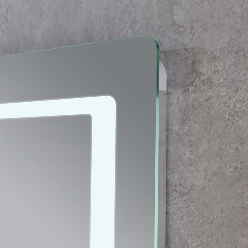 KOUPELNOVÉ ZRCADLO S LED OSVĚTLENÍM, PROTIZAMLŽOVACÍ FUNKCÍ A REGULACÍ JASU, MR13-80×60-REVERSE STYL | MR13-80×60-REVERSE STYLE PROCRAFT - ZRCADLA - SANITA