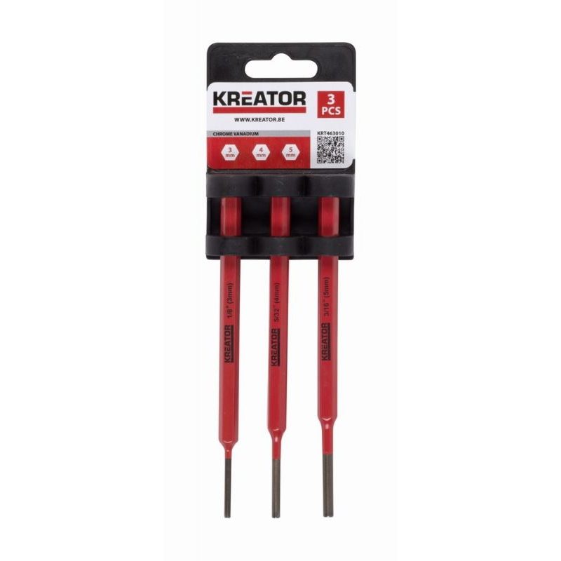 KREATOR KRT463010 SADA PRŮBOJNÍKŮ 3KS - DŮLČÍKY, PRŮBOJNÍKY - RUČNÍ NÁŘADÍ