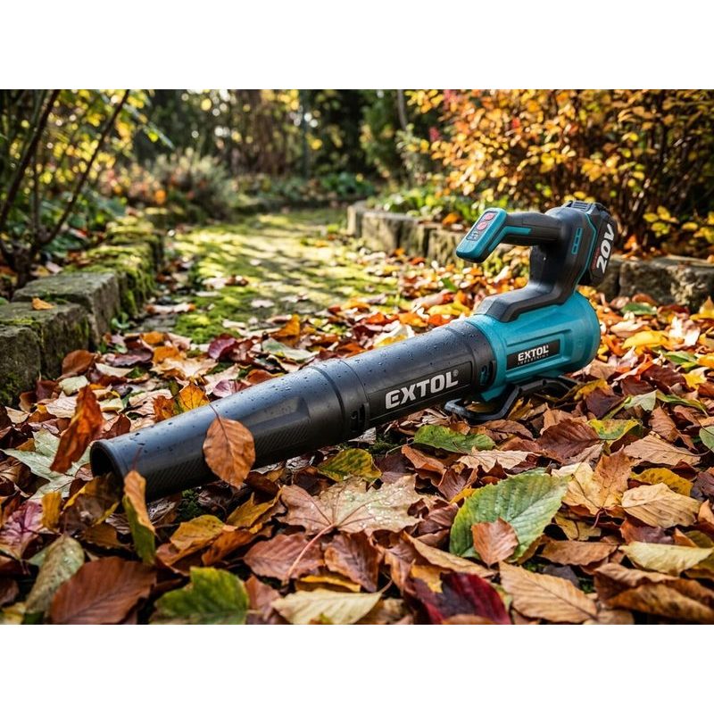 EXTOL INDUSTRIAL FUKAR AKU SHARE20V, BRUSHLESS, BEZ BATERIE A NABÍJEČKY, 8791907 - AKU VYSAVAČ LISTÍ - ZAHRADA