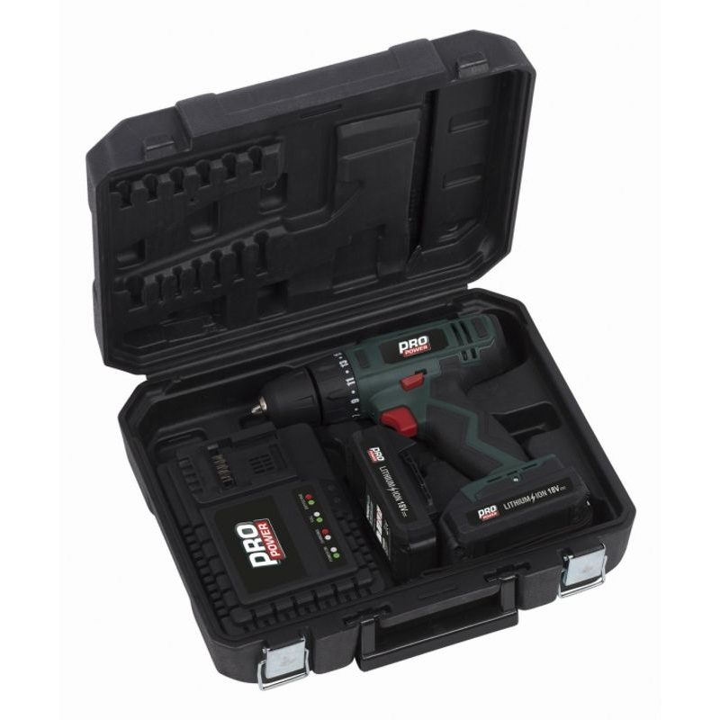 POWERPLUS POWP8040 AKU ŠROUBOVÁK / VRTAČKA 18V 2,0AH LI-ION 2BAT - AKU ŠROUBOVÁK 18V - 20V - AKU NÁŘADÍ