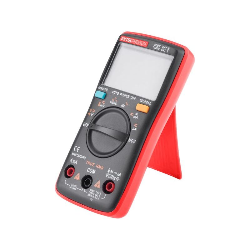 EXTOL PREMIUM MULTIMETR DIGITÁLNÍ S AUTOMATICKOU VOLBOU ROZSAHŮ, 8831254 - ZKOUŠEČKY NAPĚTÍ, MULTIMETRY - MĚŘÍCÍ TECHNIKA